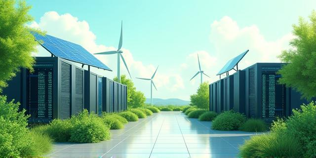 Ilustrasi Data Center Hijau